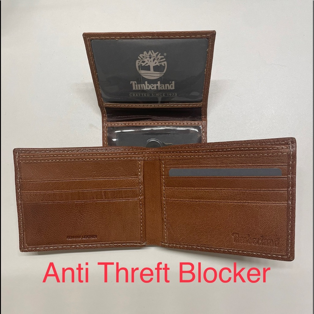 SOLD! TIMBERLAND 💯Genuine Leather RFID Blocking Passcase Security Men Wallet